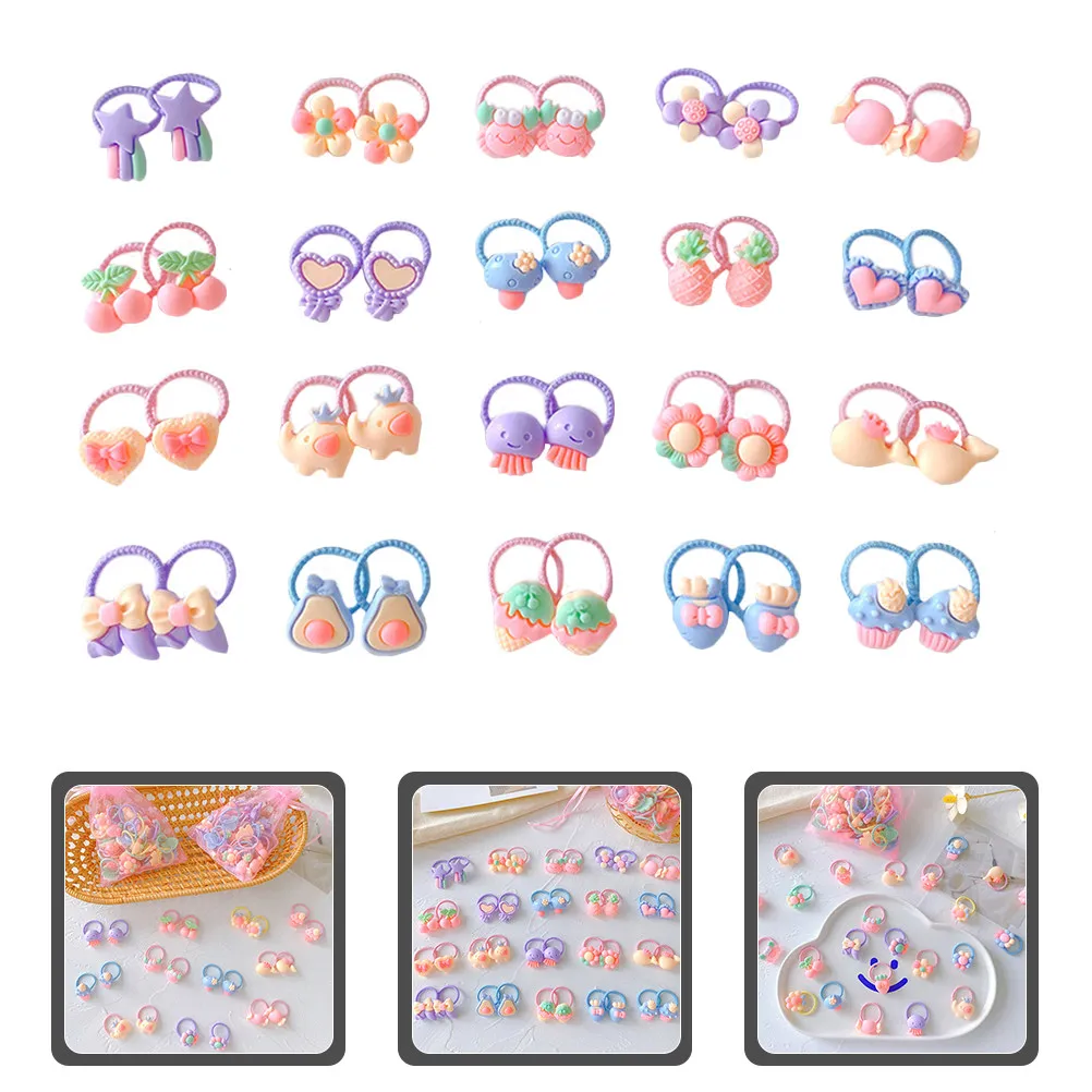 

40 шт. аксессуаров для волос: резинки-скранчи и маленькие резинки-пружинки для детей