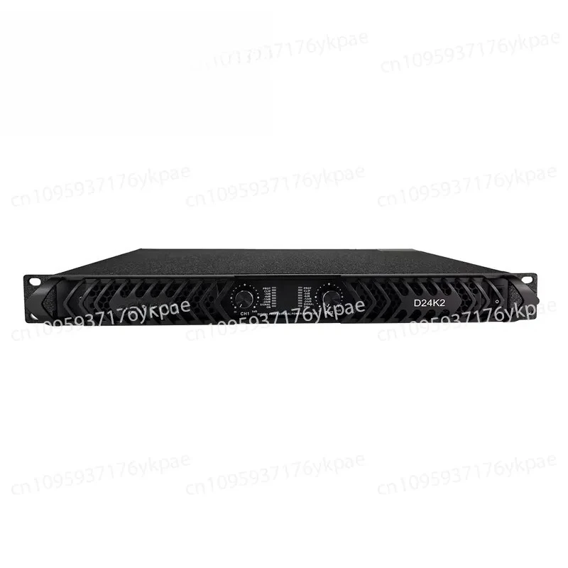 D24K2 1U Lightweight Class D Power Amplifier 4 Ohm, Metal 2000W Sound System