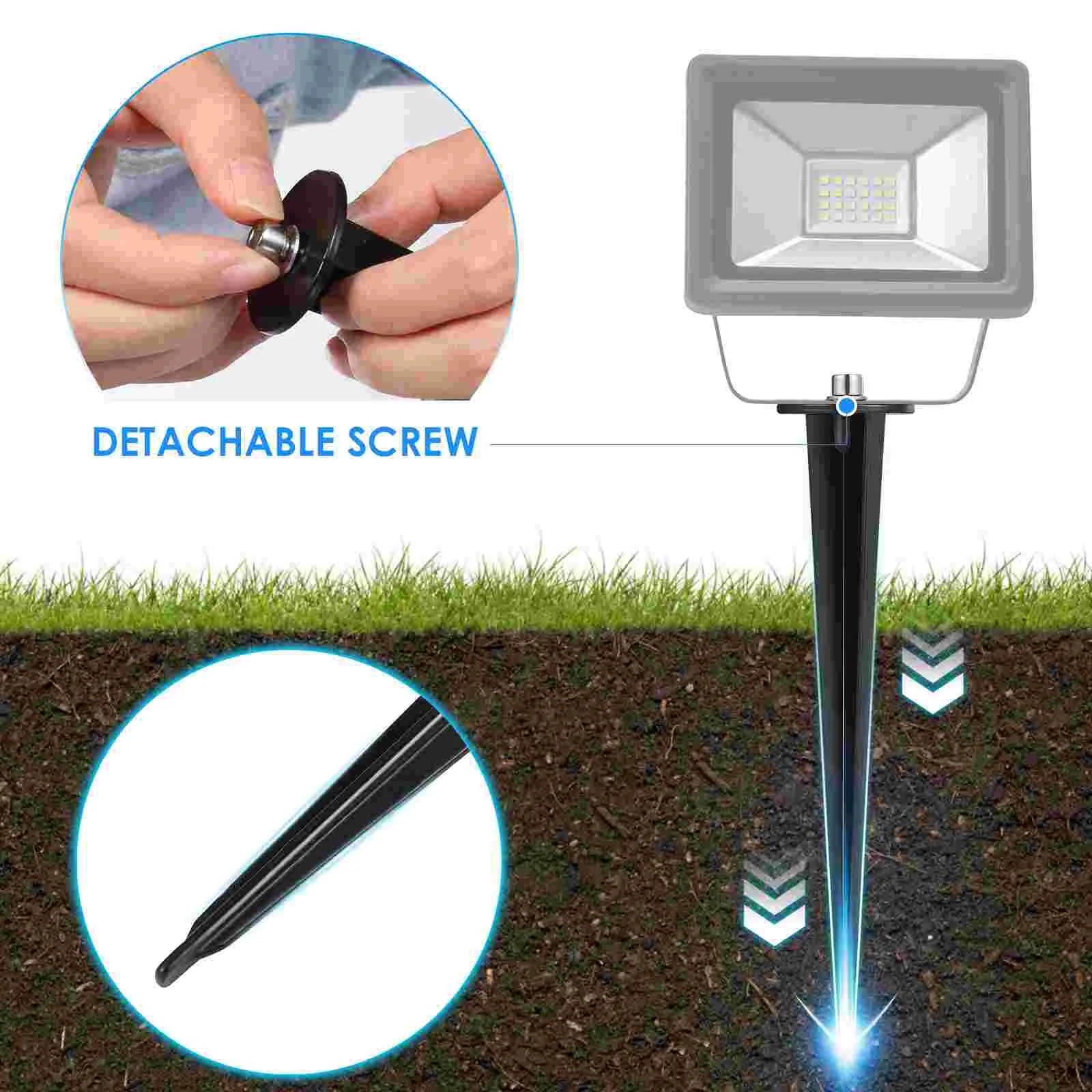 

Outdoor Spotlight Accessory Ground Stakes Dedicated Lawn Lamp Plug for Floodlight