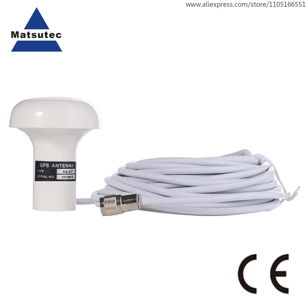 

Matsutec HA-017 Marine antenna with 10 meter cable TNC BNC SMA connector For HA-102 HP-528A ONWA garmin furuno lowrance