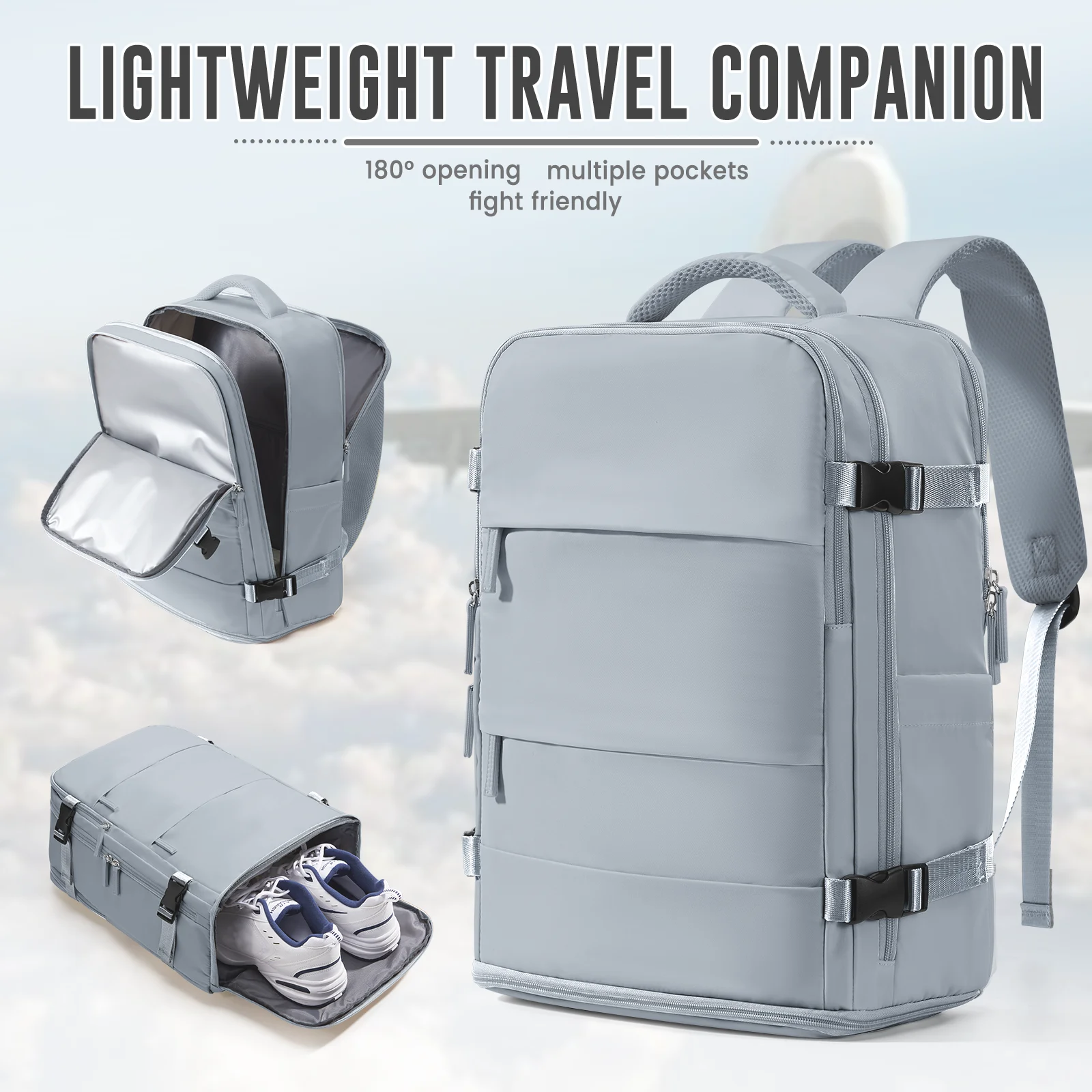 Maleta de cabina 40x30x20, mochila de cabina para hombres y mujeres, mochila de viaje, mochila de equipaje de mano, mochila para ordenador portátil de negocios