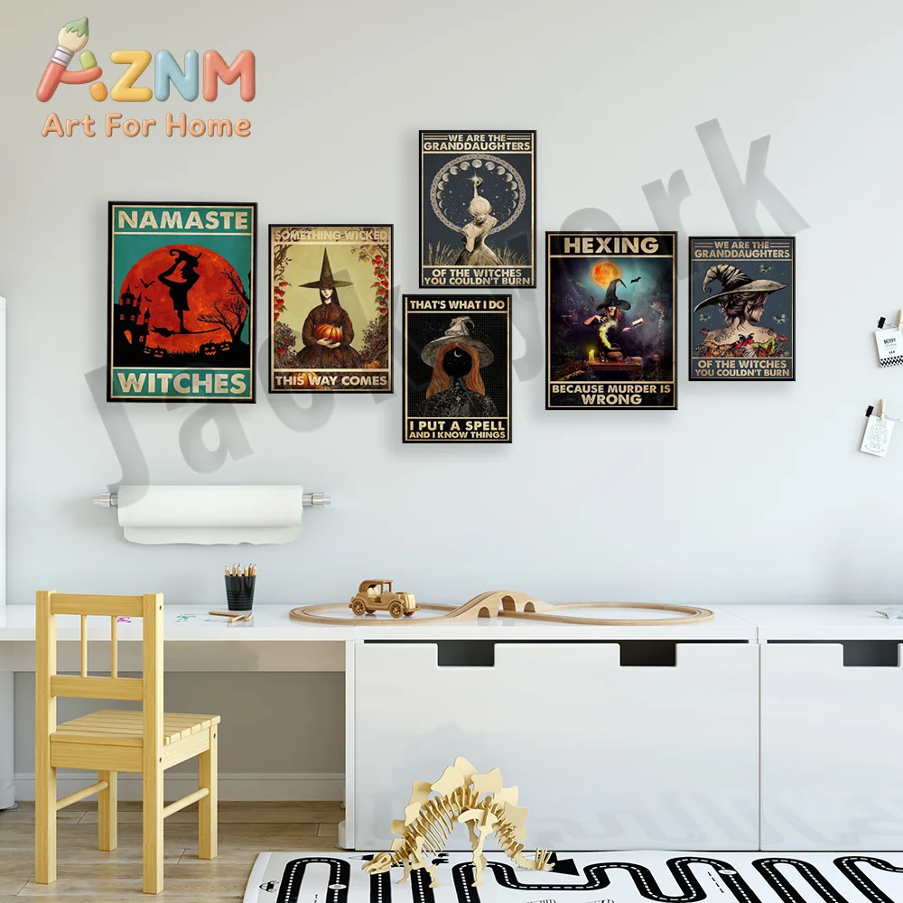 Stay Wild Moon child witch, become a witch in a world full of princesses poster, we are the witch's granddaughter art, halloween