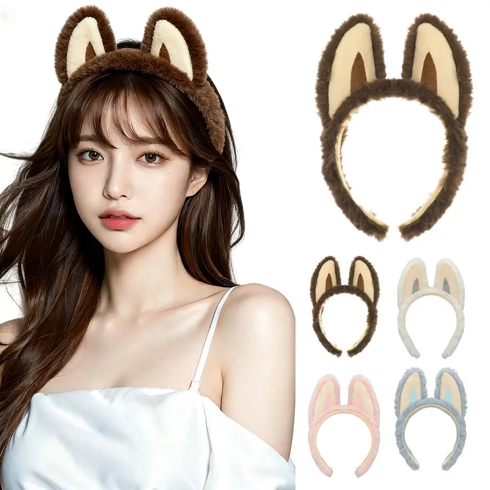 

Animals Ears Headbands Cute Face Washing Spa Fuzzy Headband for Women Elastic Turban Hair Bands