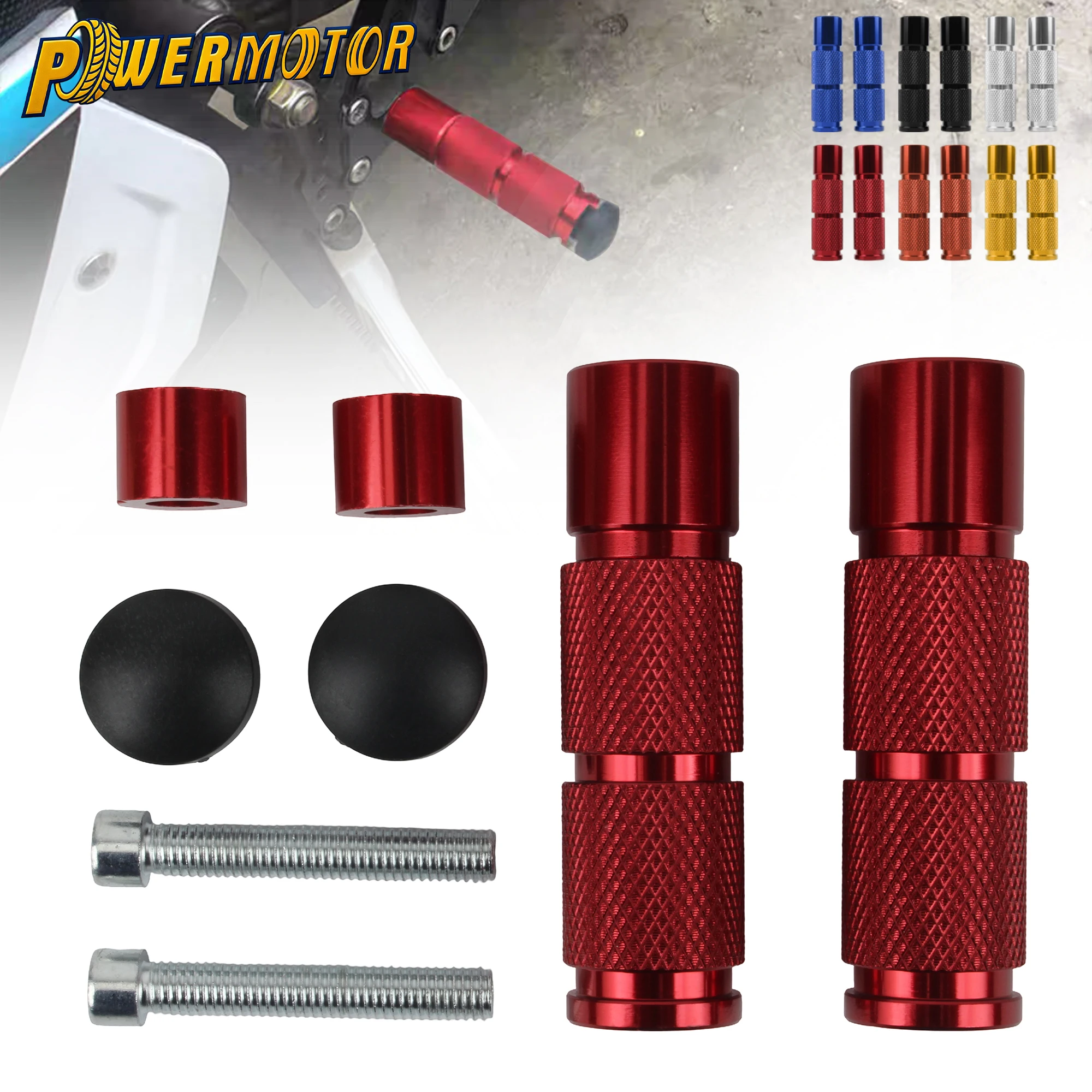 

Motorcycle M8 Foot Pegs Pedals For Kawasaki Honda KTM Yamaha Suzuki Universal ATV Scooter Motocross Footrests CNC Accessories