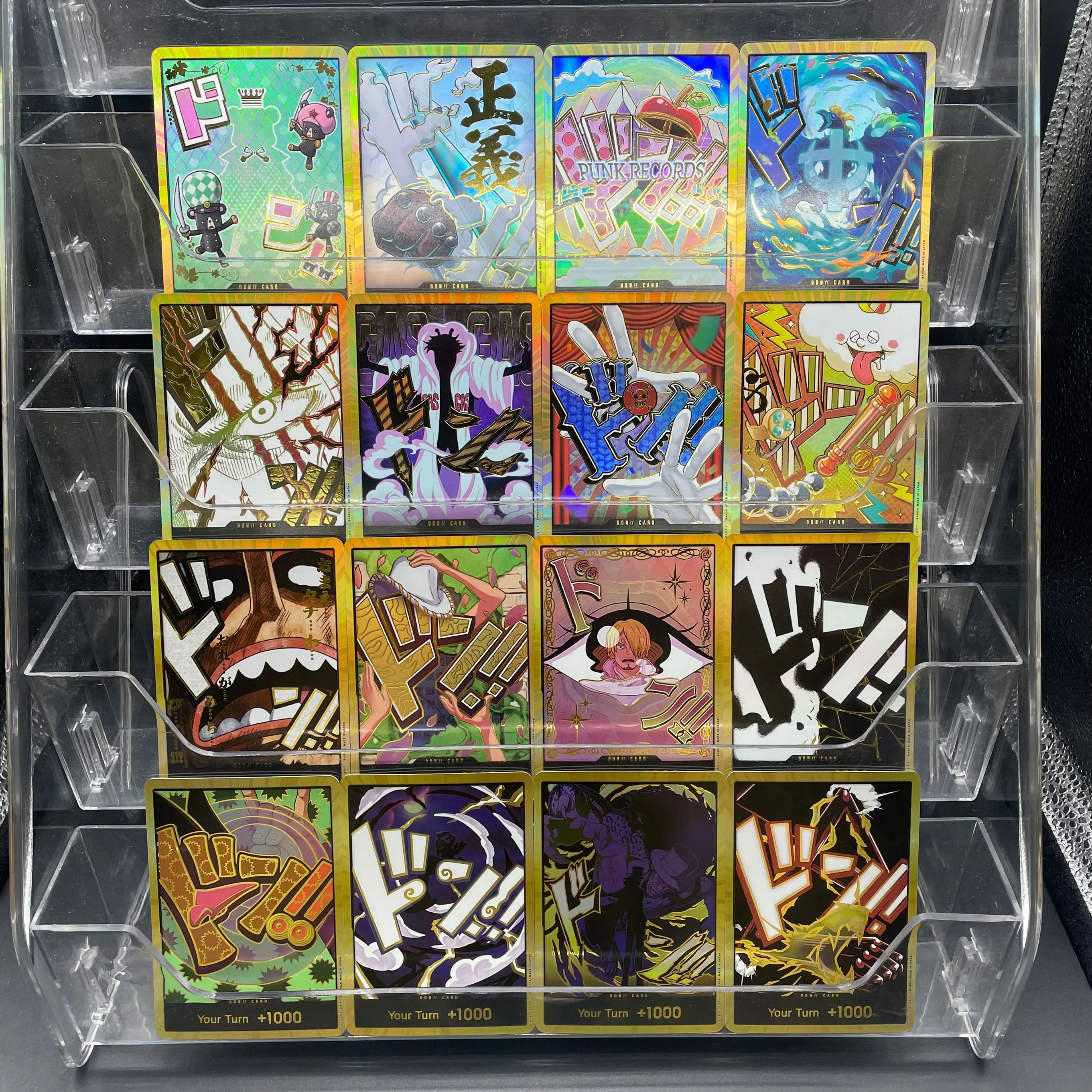 30pcs/set DIY OPCG Versi Bahasa Inggris PRB-02 Permainan Kartu Koleksi Golden Box DON Card Monkey D. Luffy Kozuki Kartu Koleksi Berlapis Emas