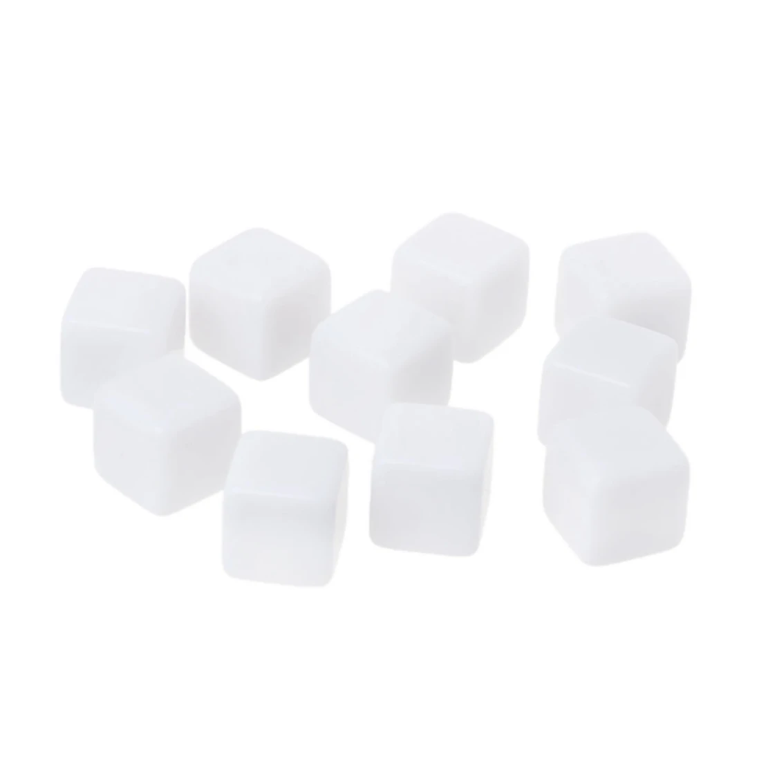 【STOCK】16MM White Acrylic Cubes Blank Dice for ,Math Counting Teaching,Alphabet Numbers Custom Dice Making,48PCS