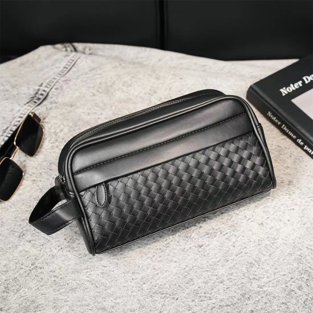 Day clutches PU Handbag gentlemen wash bag hand bag leather men\'s business travel use