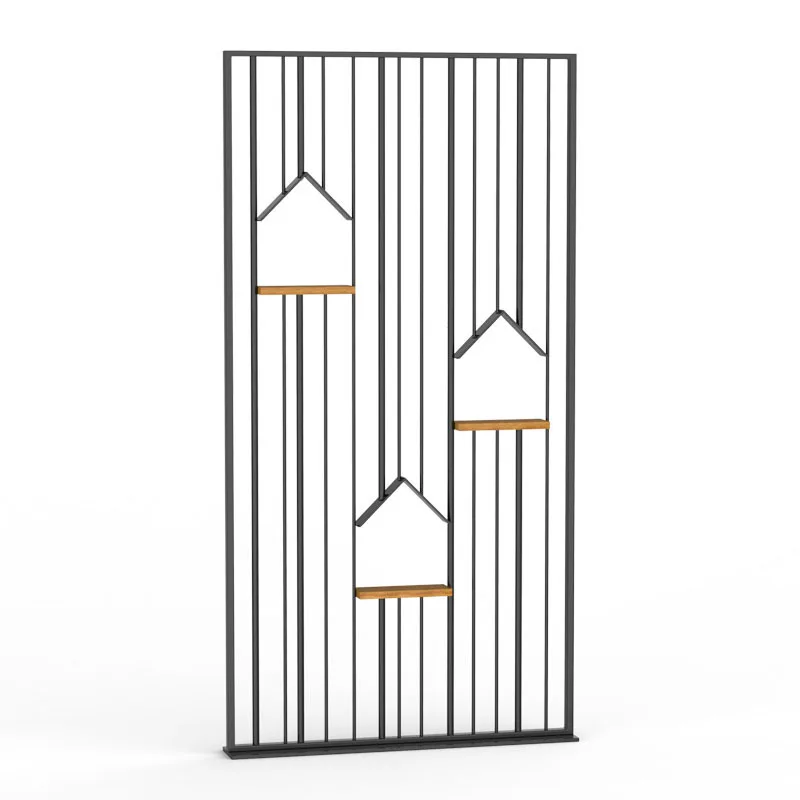 

Light luxury stainless steel screen, simple wrought iron hollow decorative frame