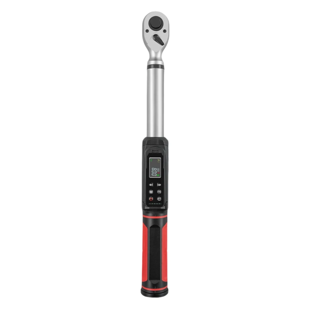 Digital torque wrench 14 38 12 inch with quick release socket vibration buzzer LED notification overload protection