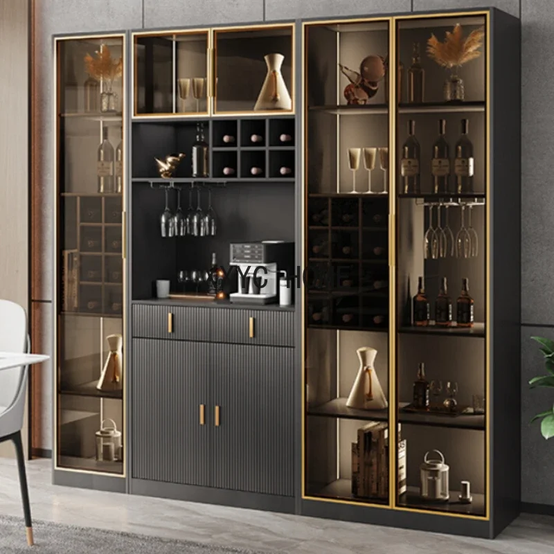 Ranking Living Room Cabinets Storage Clothes Glass Luxury Display Cabinet Kitchen Bathroom Credenza Vitrine Furniture HD50GZ