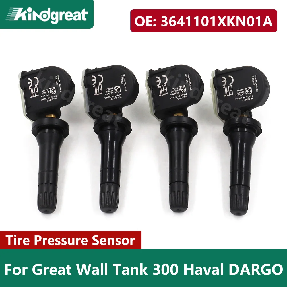 

4PCS/Lot 3641101XKN01A 433MHz Car TPMS Tire Pressure Monitor System Sensor For Great Wall Tank 300 Haval DARGO