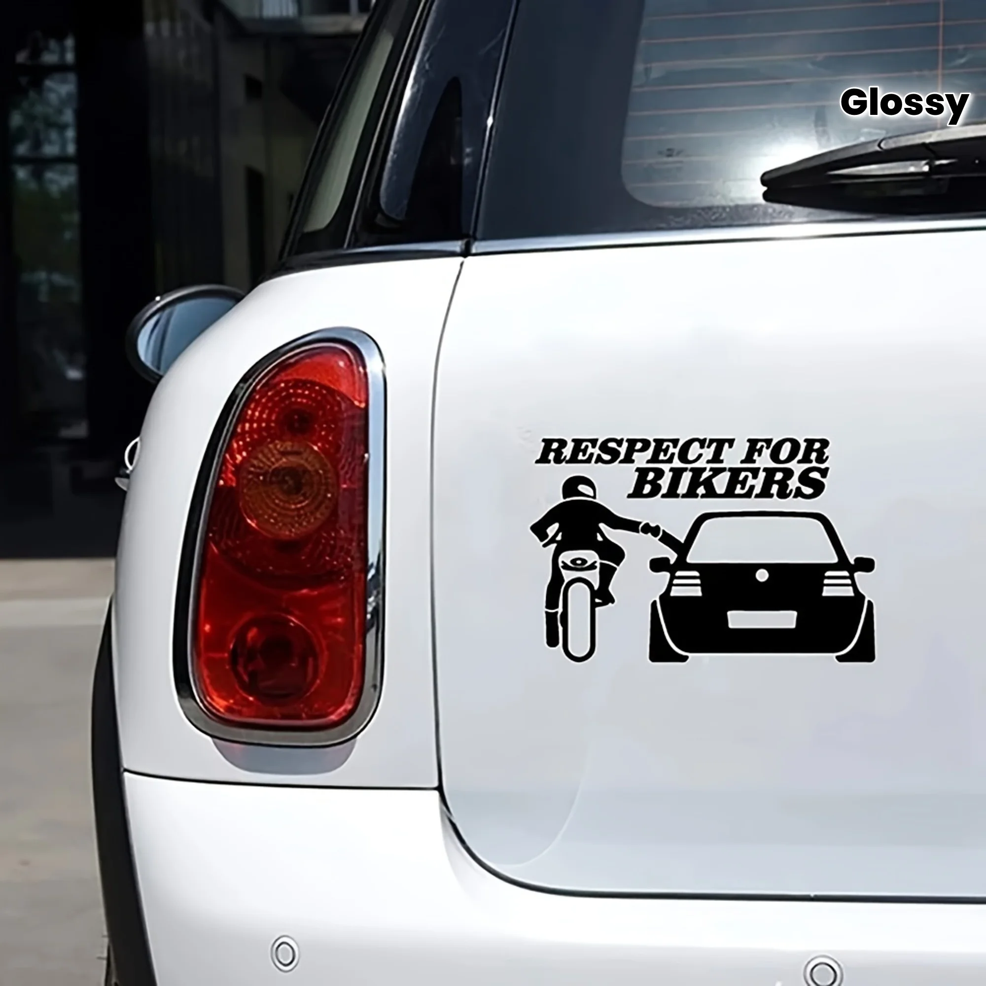 Rider Respect Sticker 1PC Funny Car Door Handle Vinyl Decal Waterproof Auto Accessories Motorcycle Cycling Decor Design