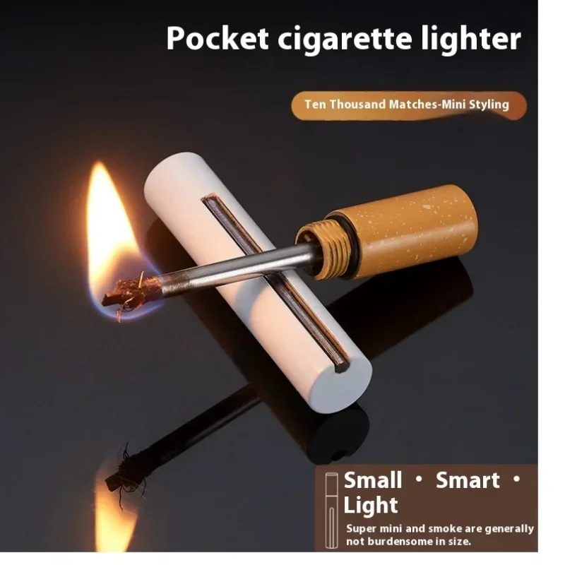 Portable Mini Kerosene Lighter, Cigarette Match Lighter, Classic Retro Open Flame Durable Lighter, Multifunctional Men's Gift