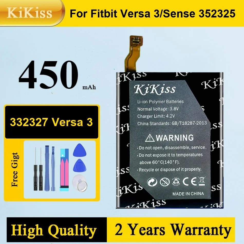 

260mAh Replacement Battery 332327 for Fitbit Versa3 Versa 3 Sense 352325 High Quality Batteries Warranty + NO