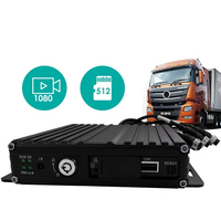 H.264 Vehicle SD Card Mobile DVR 4 CH 1080P Dual Lens Rearview Mirror Camera Dash Cam Car Monitoring System