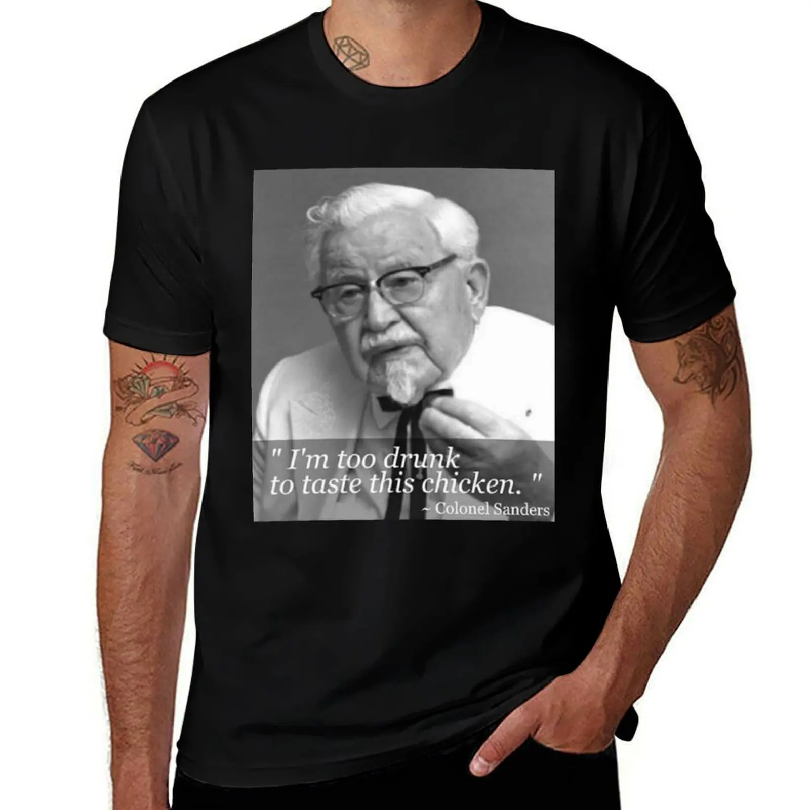 

I'm too drunk to taste this chicken T-Shirt man t shirt cotton t shirt personalised T-Shirt