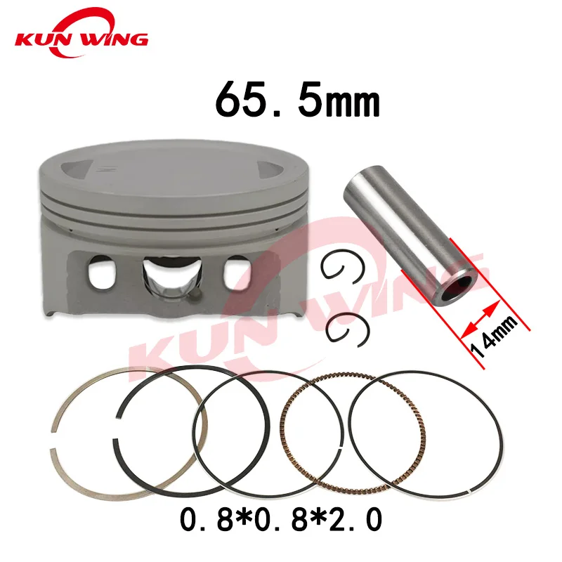63.5mm 65.5mm Big Bore Piston Kit (Pin 14mm) for Honda XR150L XR150LEKE CBF150 CBF 150 CG 150 TITAN Motorcycle Engine Parts