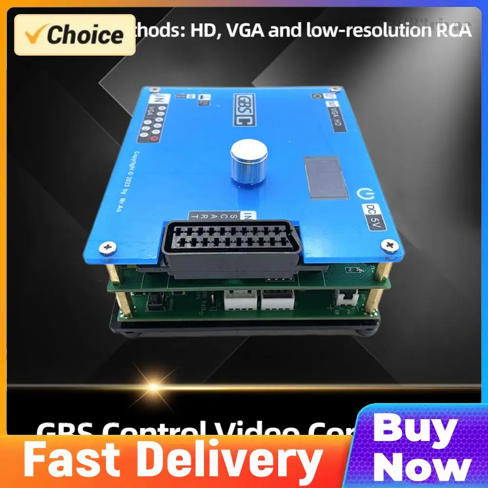 

GBS Control Video Converter HD Video Converter Adapter Arcade Game RGBS RCA/VGA To VGA/RCA Converter for PlayStation2 Console