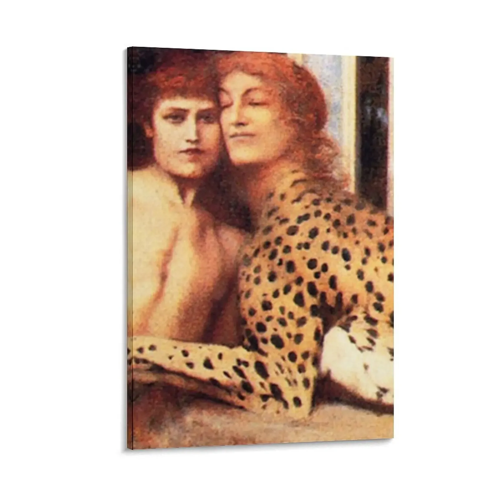 The Caresses, 1896 by Fernand Khnopff - Sphinx Symbolism art Canvas Painting Decorative picture canvas wall art