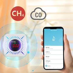 WIFI Zigbee Tuya gas&carbon monoxide detector Smart Life Natural Gas Alarm Sensor LED Display