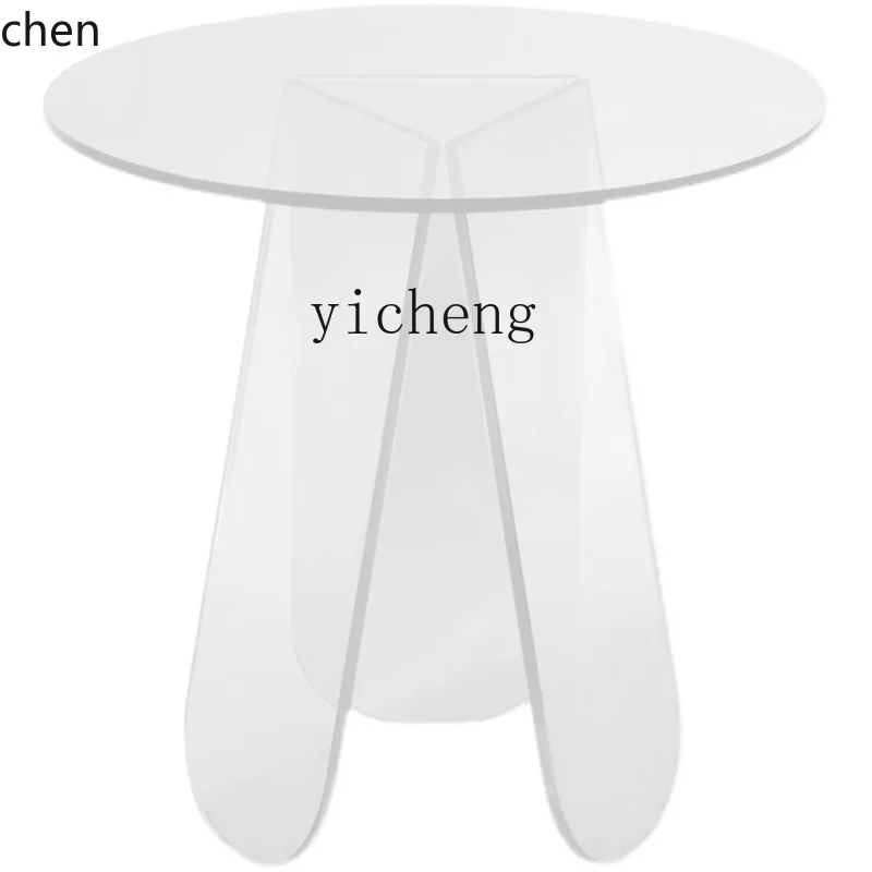 HXL Internet celebrity small coffee table living room sofa ins side few acrylic transparent light luxury simple reception