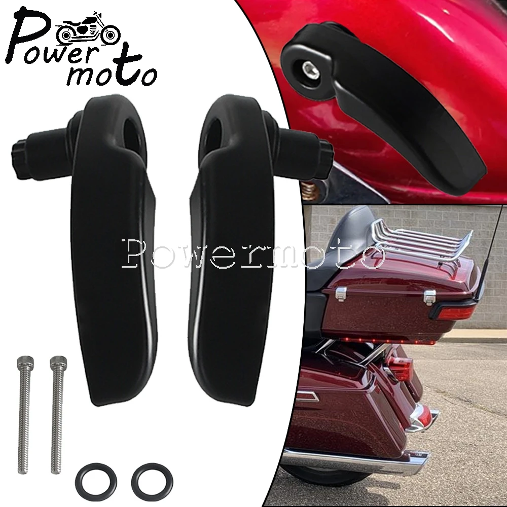 Motorcycle Saddlebag Latch Lever Lid Lifter For Harley Touring Electra Street Glide Road King (except FLHXSE and FLTRXSE) 14-23