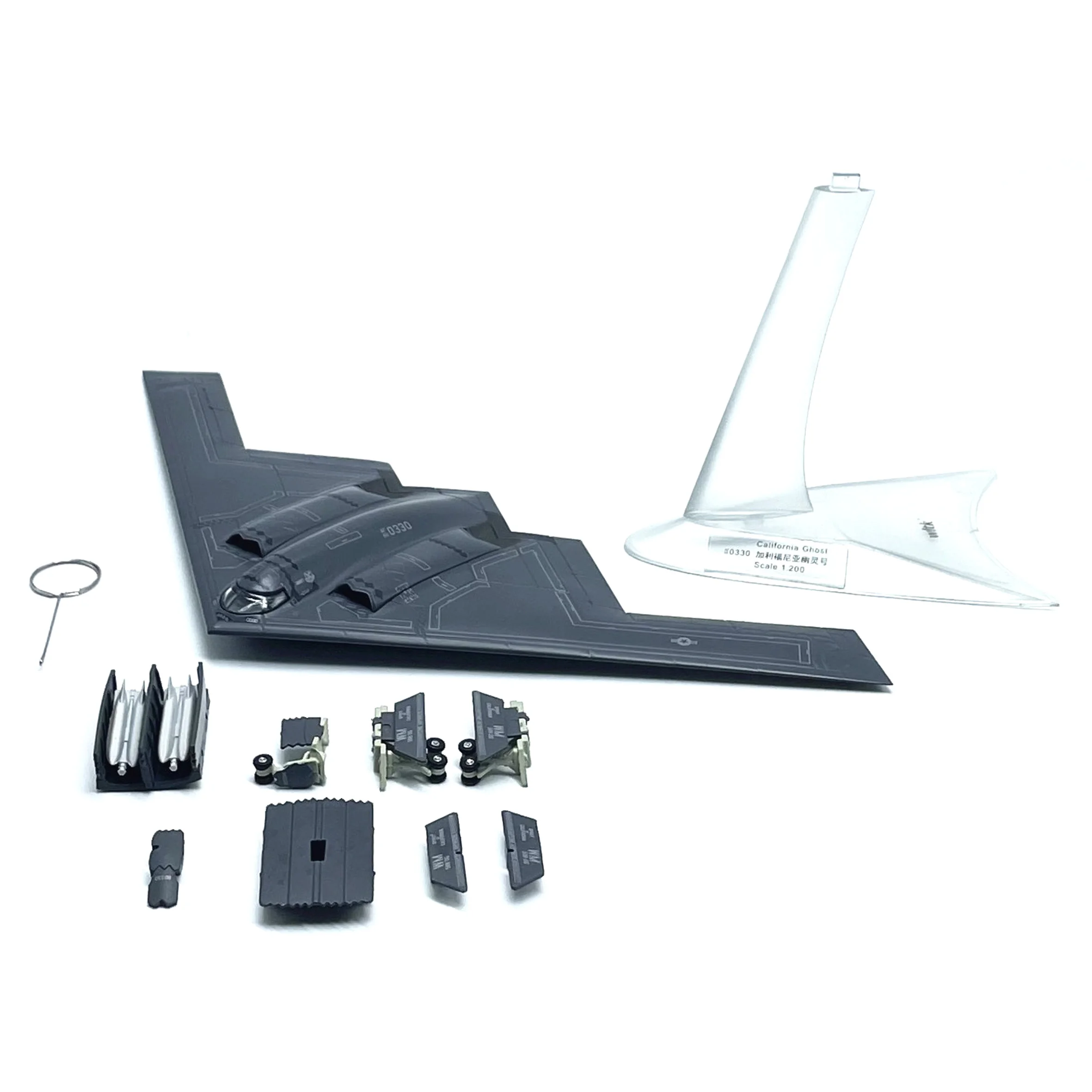 1: 200 US B-2A stealth fighter model 1066 # WLTK static finished model (with bracket)