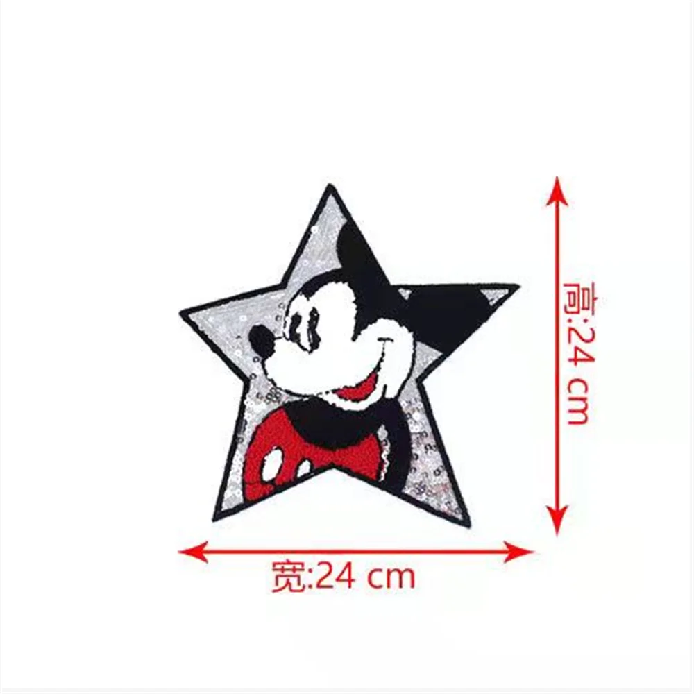 Disney Cute Mickey and Minnie Anime Cartoon Image Ironing Patch Clothing Sticker Embroidery Patchwork Accessories Badge DIY