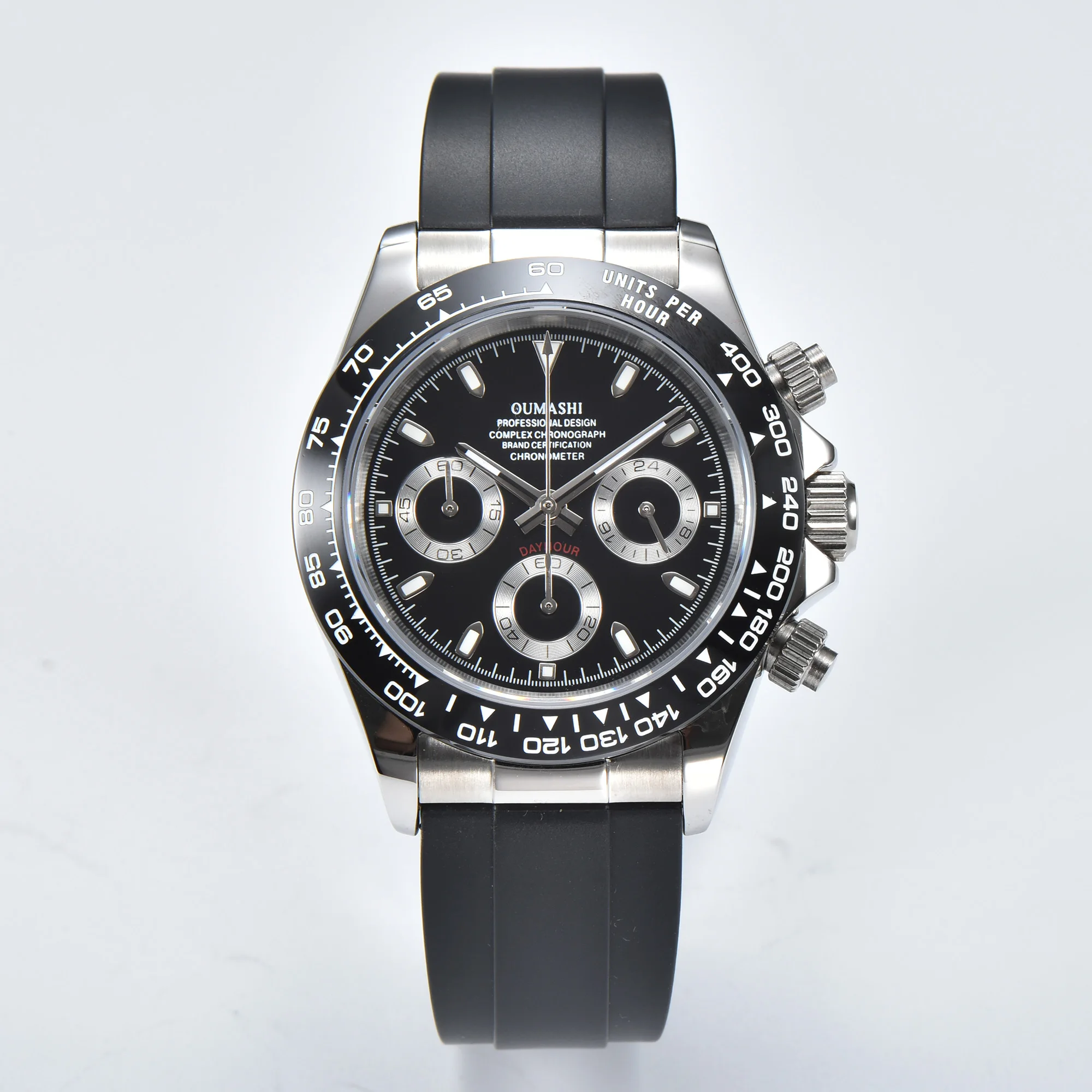 VK63 Waterproof Sapphire Rubber Strap Men's Watch