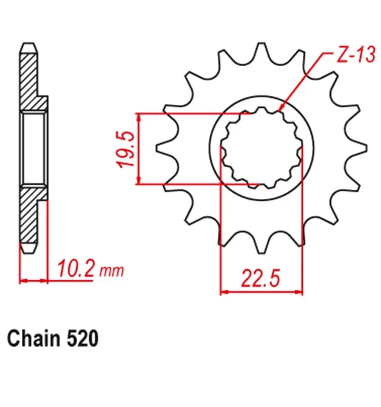 LOPOR 520 CNC 14T/47T 15T/41T 15T/44T Front Rear Motorcycle Sprocket For Suzuki DR-Z00 E S DRZ400 DR-Z DRZ 400 2000-2019