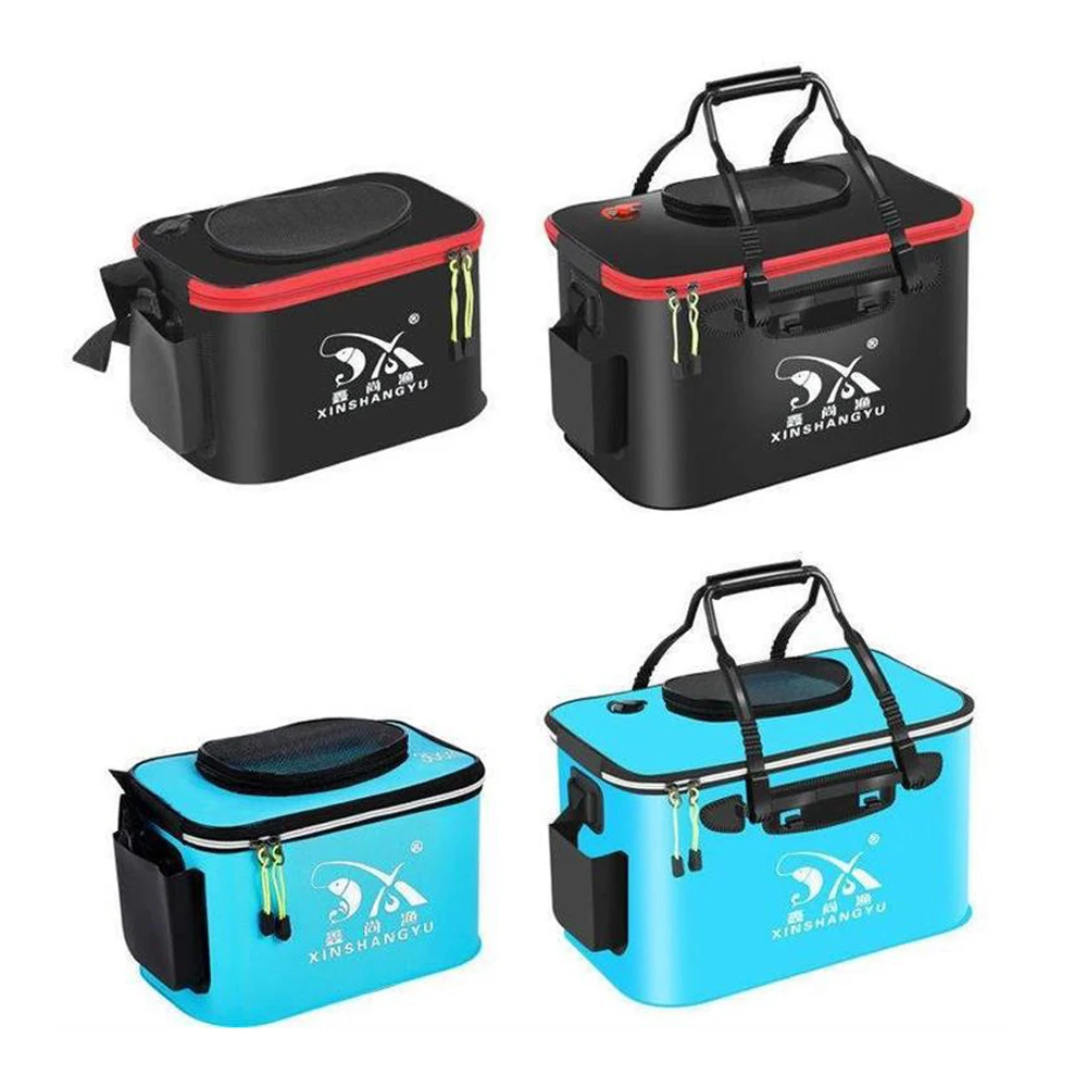 Multifunktionaler 30/40/45/50cm Outdoor-Klapp-EVA-Eimer, Angeltasche, tragbarer Camping- und Wander-Eimer mit Griff L30 – Detail 3