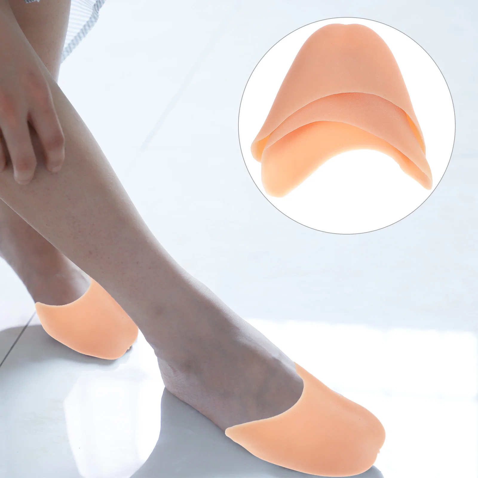 A Pair of Silicon Ballet Shoes Toe Caps wear-resistant Toe Pads Pro Pointe Dance Shoes Caps Forefoot Toe Protector Gel universal