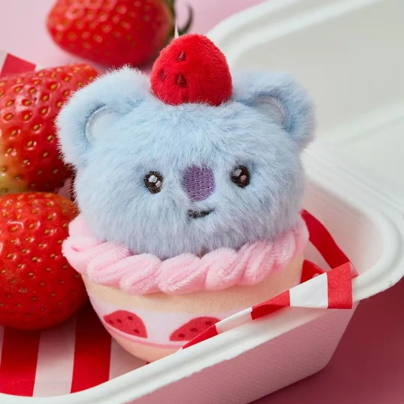 BT21 Doll Pendant Strawberry Cake Party Doll Fragrant Soft Sweet and Sour Strawberry Packaging Decoration Pendant Keychain - view 6