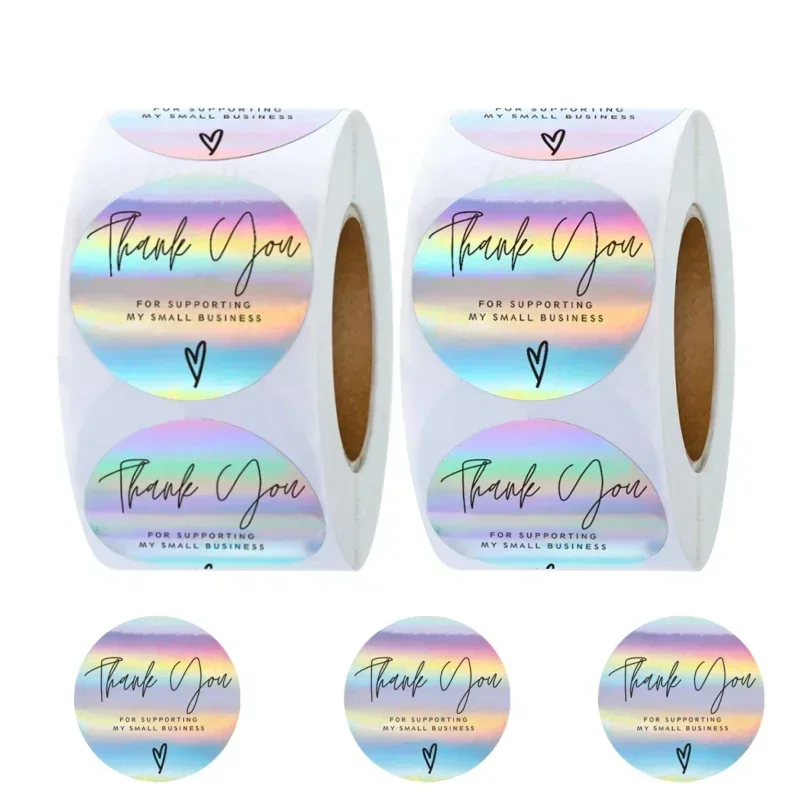 100-500PCS Thank You Stickers for Business New Small Merci Roll Packaging Stickers Rolling Sticker Home Made Packa Labels Cool