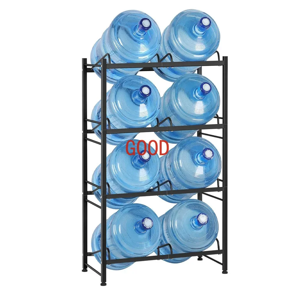 

4 Tier Water Jug Holder w/ 8 Slots Heavy Duty 5 Gallon Water Bottle Storage Rack