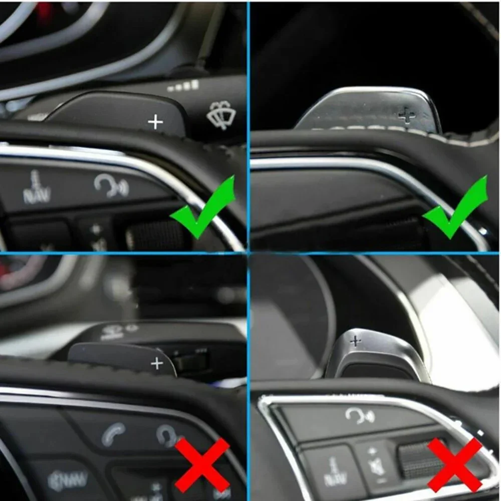 2Pcs Car Steering Wheel Paddle aluminum alloy Shift Paddles Accessories For Audi A3 A4L A5 A6L A7 A8 S3 S5 SQ5 RS3 R8 Q3 Q5 Q7