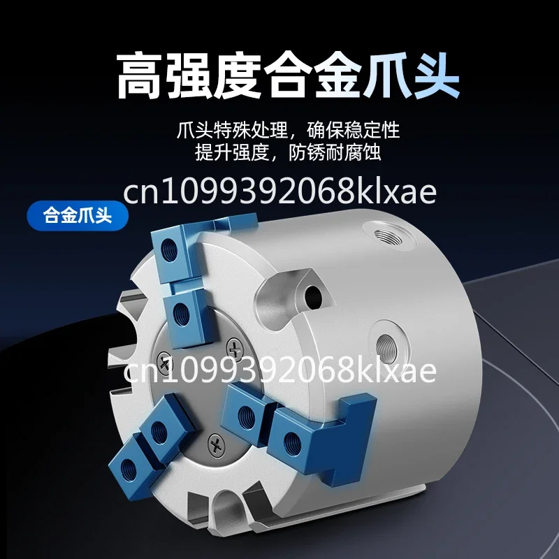SMC Type Three-Jaw Chuck Extended Cylinder Finger Clamp Jaw Type Industrial Vacuum Gripper for Handling And Assembly