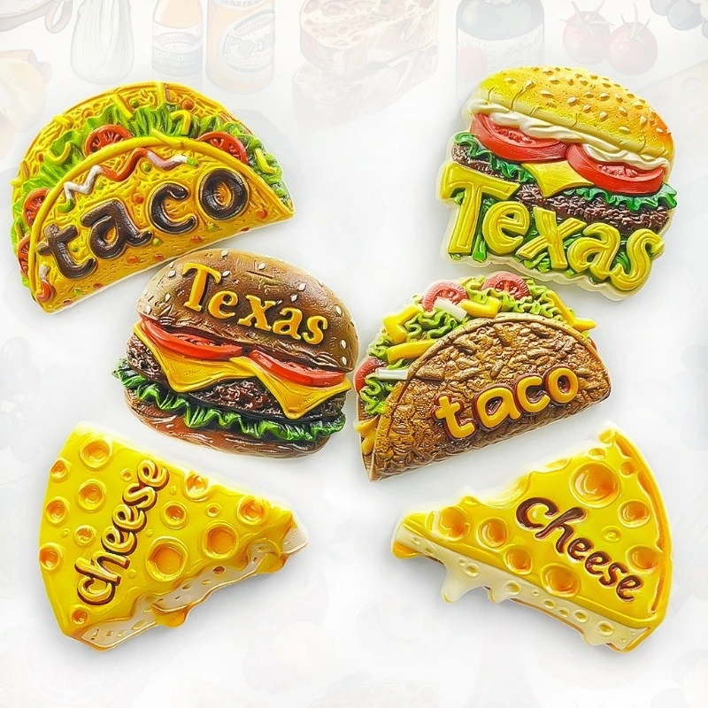 Refrigerator Sticker Cute Food High Color Stereo Kitchen Decoration Accompanying Gift Souvenirs Mesh Red Gift
