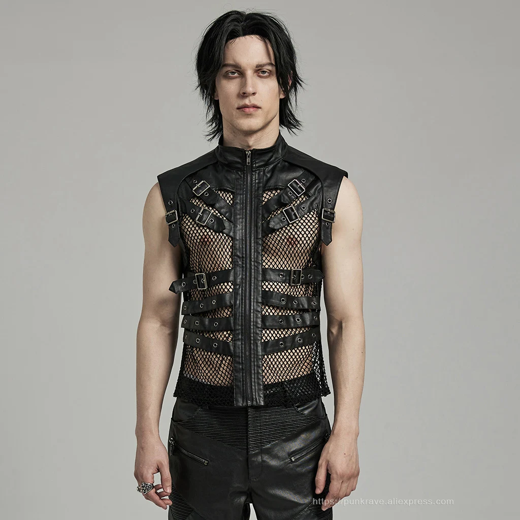 PUNK RAVE Men's Punk Personality Mesh Handsome Hollow Vest Daily Unrestrained Sexy Cool Blak Tops Men Clothing Summer - AliExpress 200000343 PUNK RAVE Men's Punk Personality Mesh Handsome Hollow Vest Daily Unrestrained Sexy Cool Blak Tops Men Clothing Summer - AliExpress 200000343