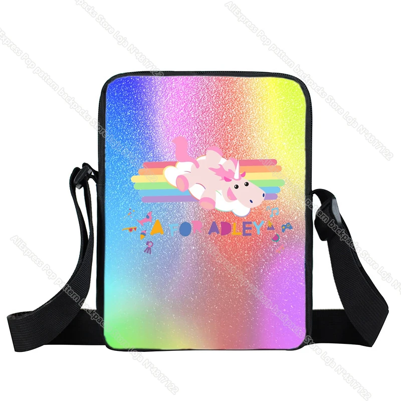 A for Adley Crossbody Bags Unicorn Ice Cream Shoulder Bag Designer Trend Female Kids Boys Girls Messenger Bag