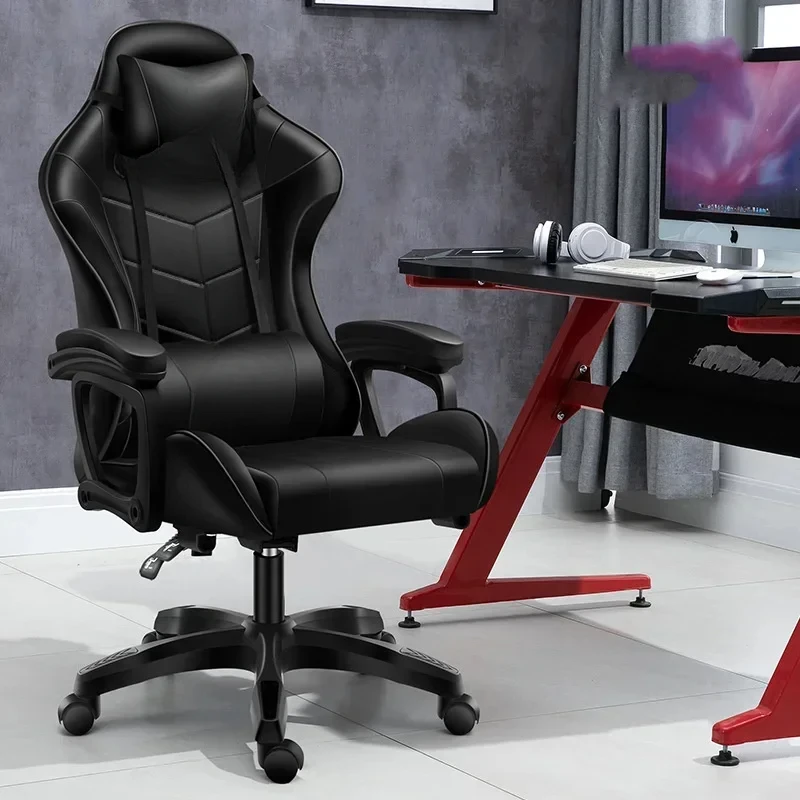 Bureau Gaming Hoogwaardige Computerstoel Met Massage Lederen Kantoorlicht Gamer Stoel Draaibaar Gamen Ergonomisch Cadeira Meubilair