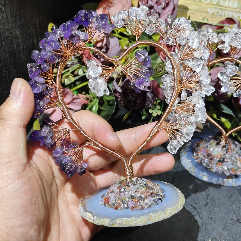 

Wholesale natural crystal gemstone fortune money tree feng shui for home ornamental centerpieces