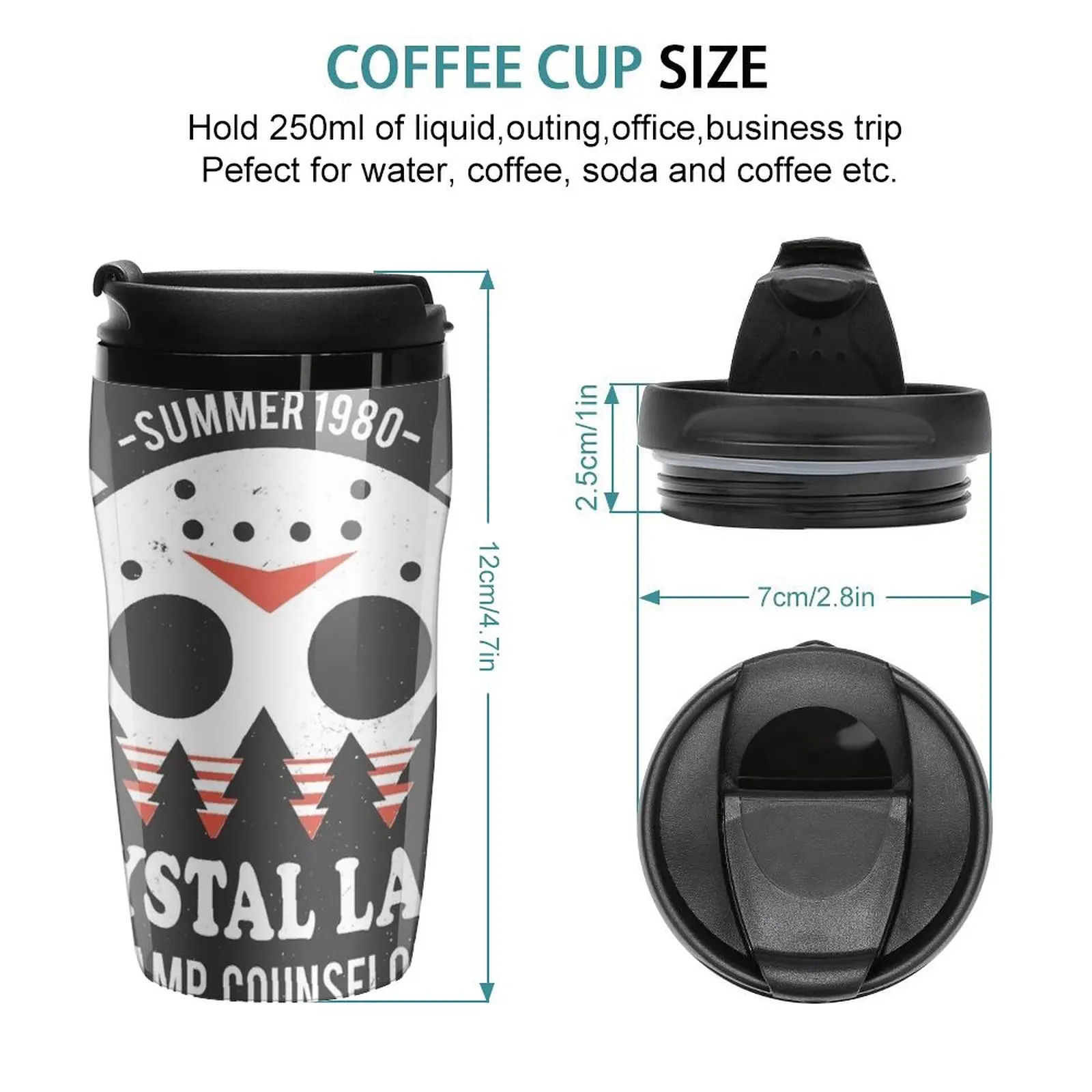 New Camp Crystal Lake Counselor Travel Coffee Mug Espresso Coffee Cups Coffee Bottle Game Coffee Cups Beautiful Tea Mugs