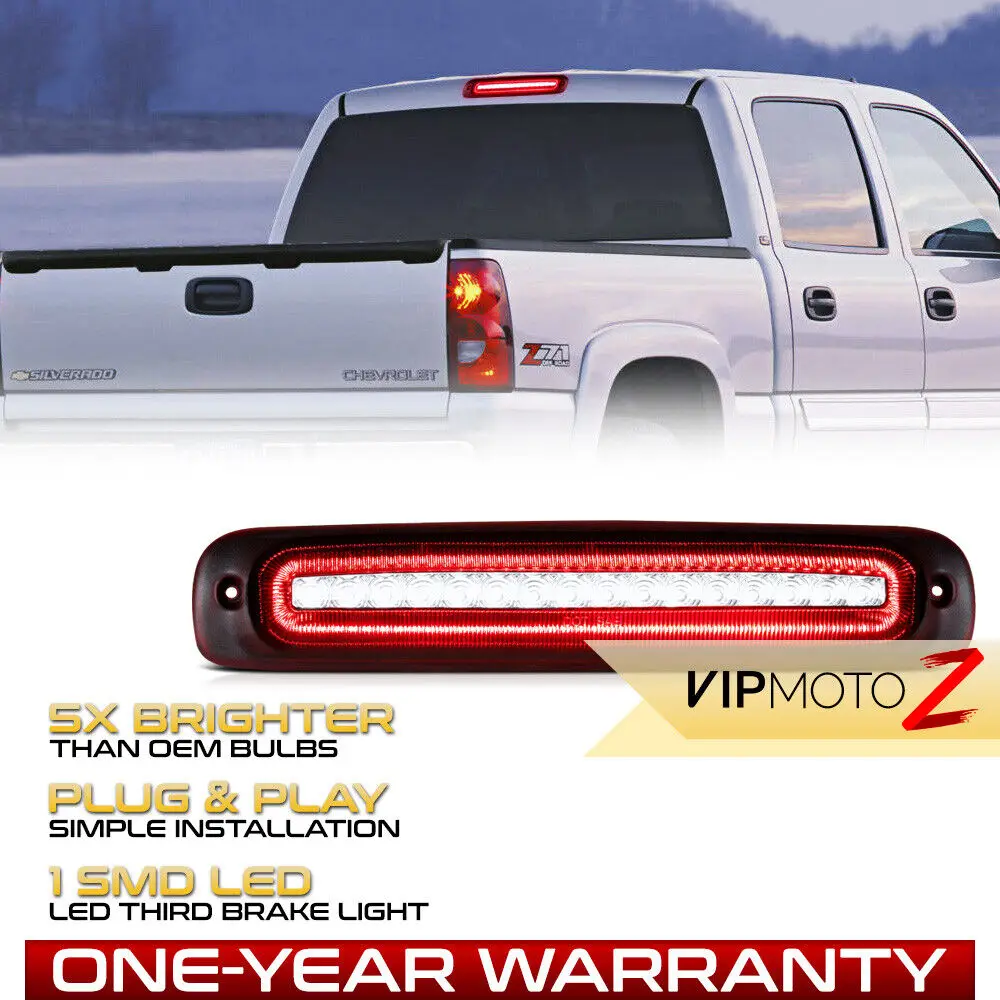 

Full LED Red Clear 3rd Third Brake Tail Light For 99-06 Chevy Silverado Sierra