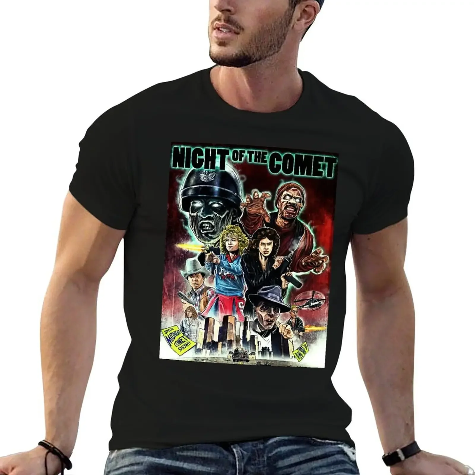 

night of the comet vintage T-Shirt rapper graphic tees funny shirt cotton anime men clothing