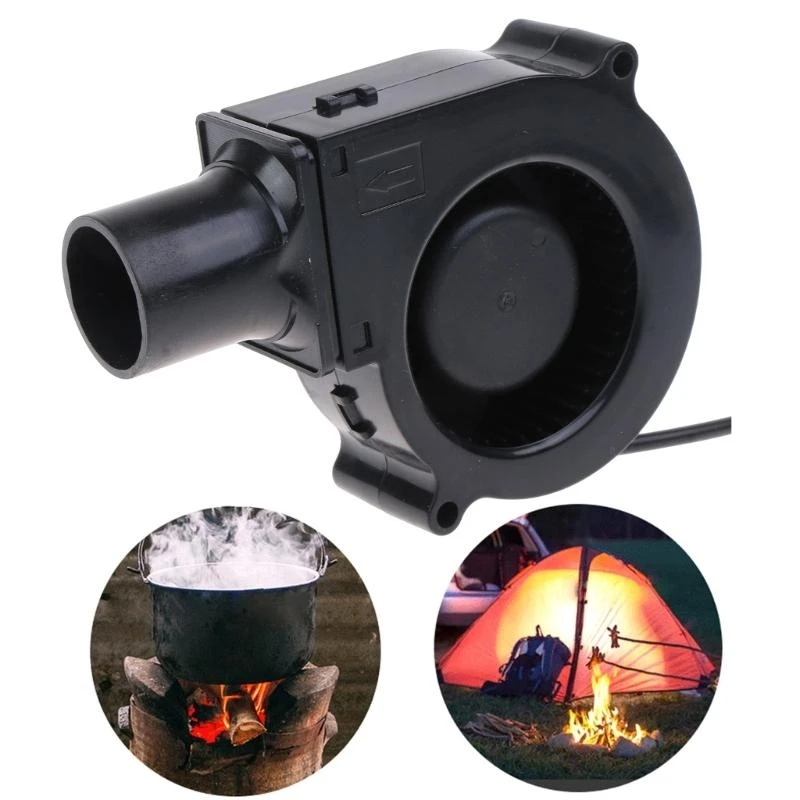 

L1EE 12V 7cm 7530 Barbecue Grill BBQ Fan Oil Bearing Blower With Air Duct 3700RPM Large Air Volume High-speed 5.5x2.1mm