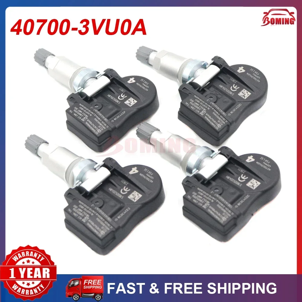 Sensor de presión de neumáticos TPMS, accesorio para Nissan Almera Atleon Cabstar Evalia Note NP300 Teana 2004-2024 433mhz 407003VU0A, 40700-3VU0A