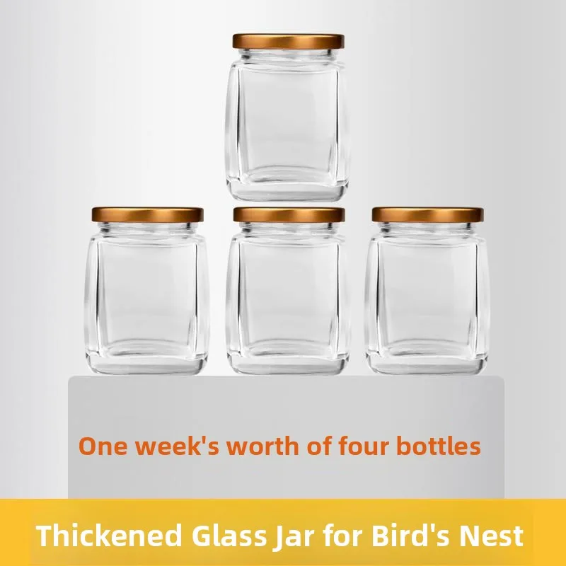 

Портативная стеклянная банка для хранения, прочная чашка с крышкой для домашнего использования, милая высококачественная емкость для хранения в форме птичьего гнезда от Fly Blue Valley