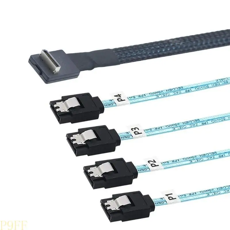 

CS1W OCuLink PCIExpress SFF 8611 4i to 4X 7P Cable 90 Degree Angled PCIexpress Connection for External GPU and Solid Disk