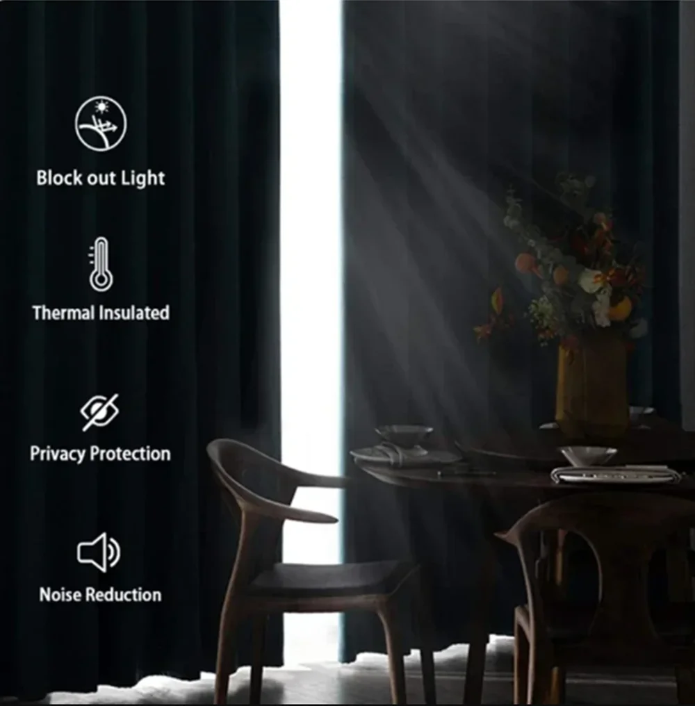 2pcs/set Blackout Curtains Spring Vine Leaves Boho Lush Leaf Floral Pattern Curtains for living room Polyester Window Curtains